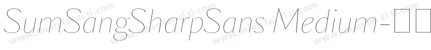 SumSangSharpSans Medium字体转换